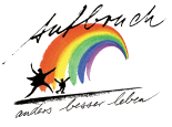 Logo: Aufbruch anders besser leben (Regenbogenmotiv)